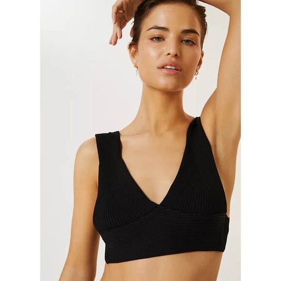 ANTHROPOLOGIE | Knit V-Neck Crop Top | NWT - Picture 7 of 9